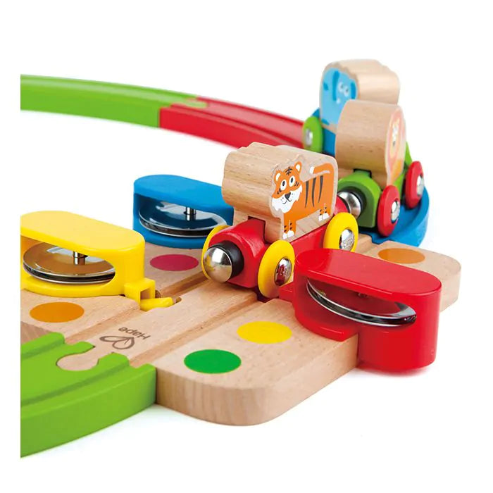 Regenboogtreinset met muziek