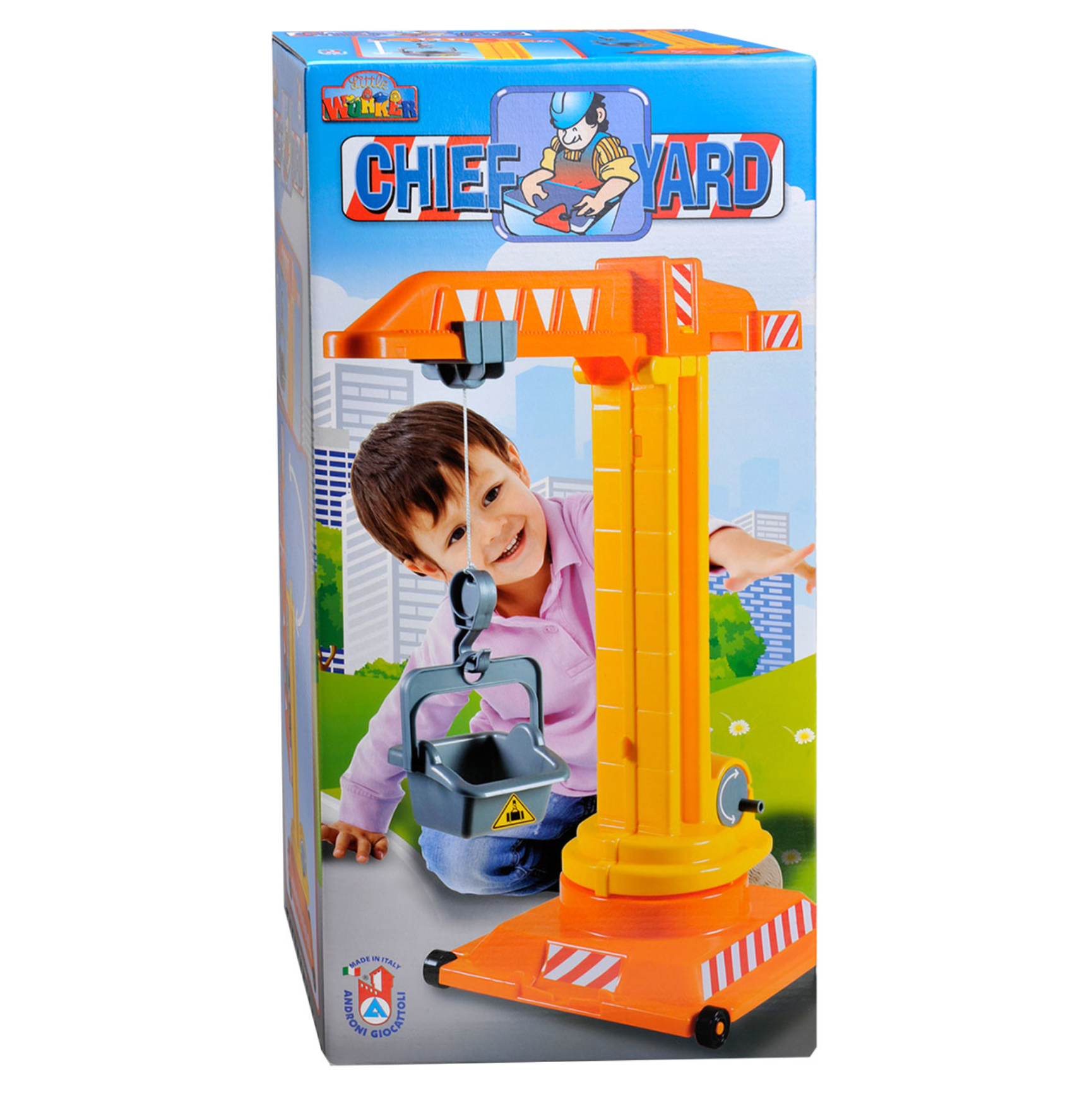 Zandbak hijskraan van ruim een halve meter hoog