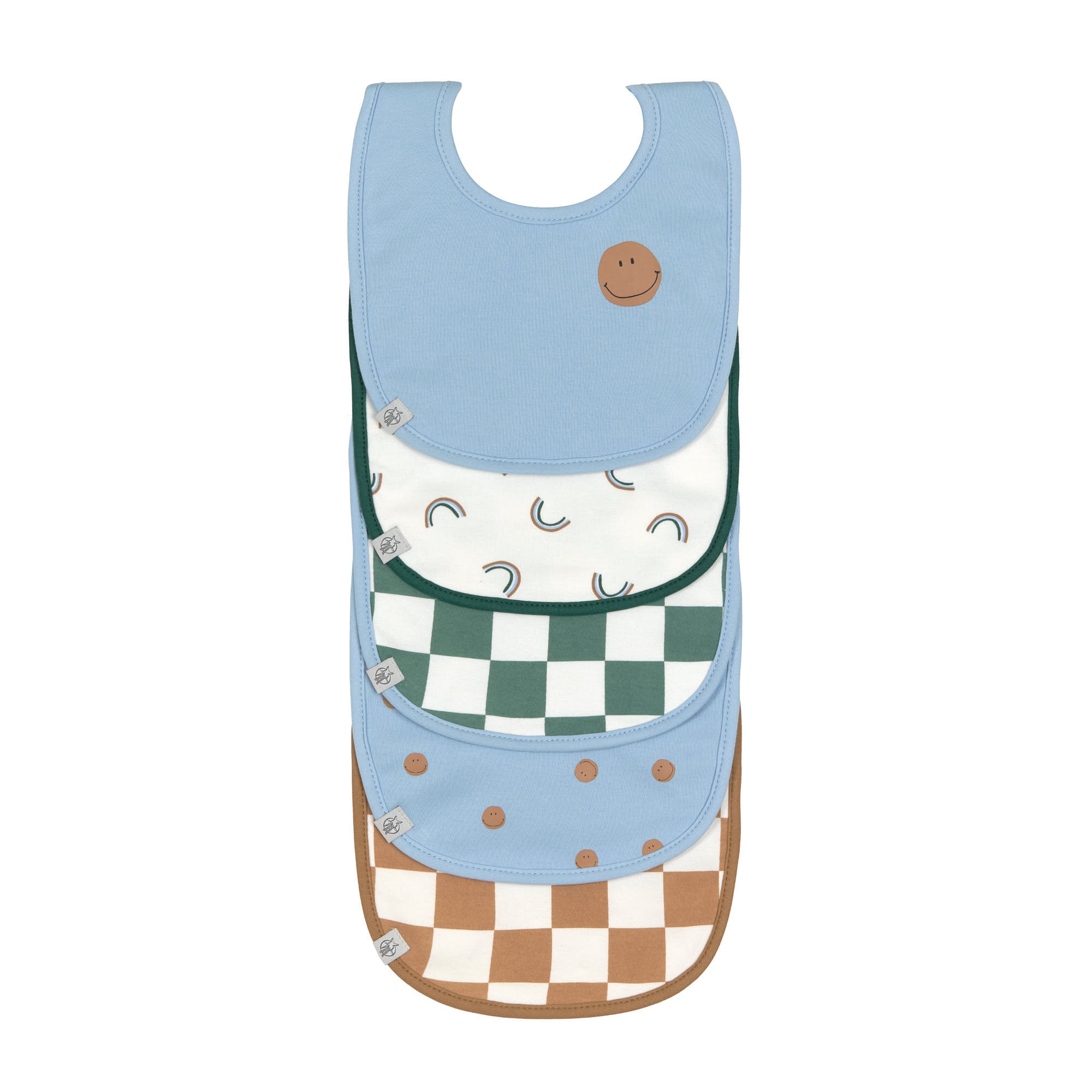 5-pak slabber blauw smileys