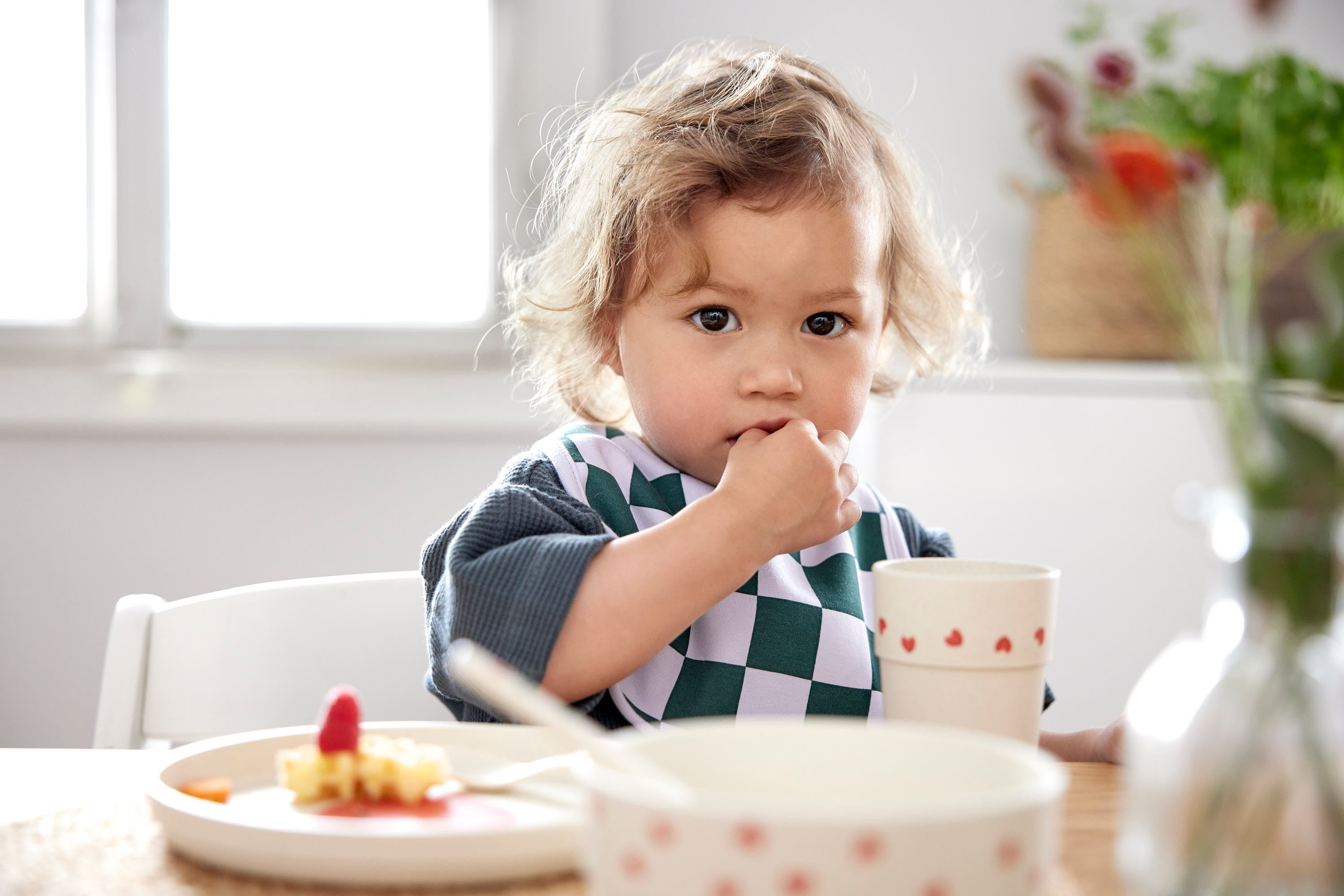 5-pak slabbers hartjes lavendel