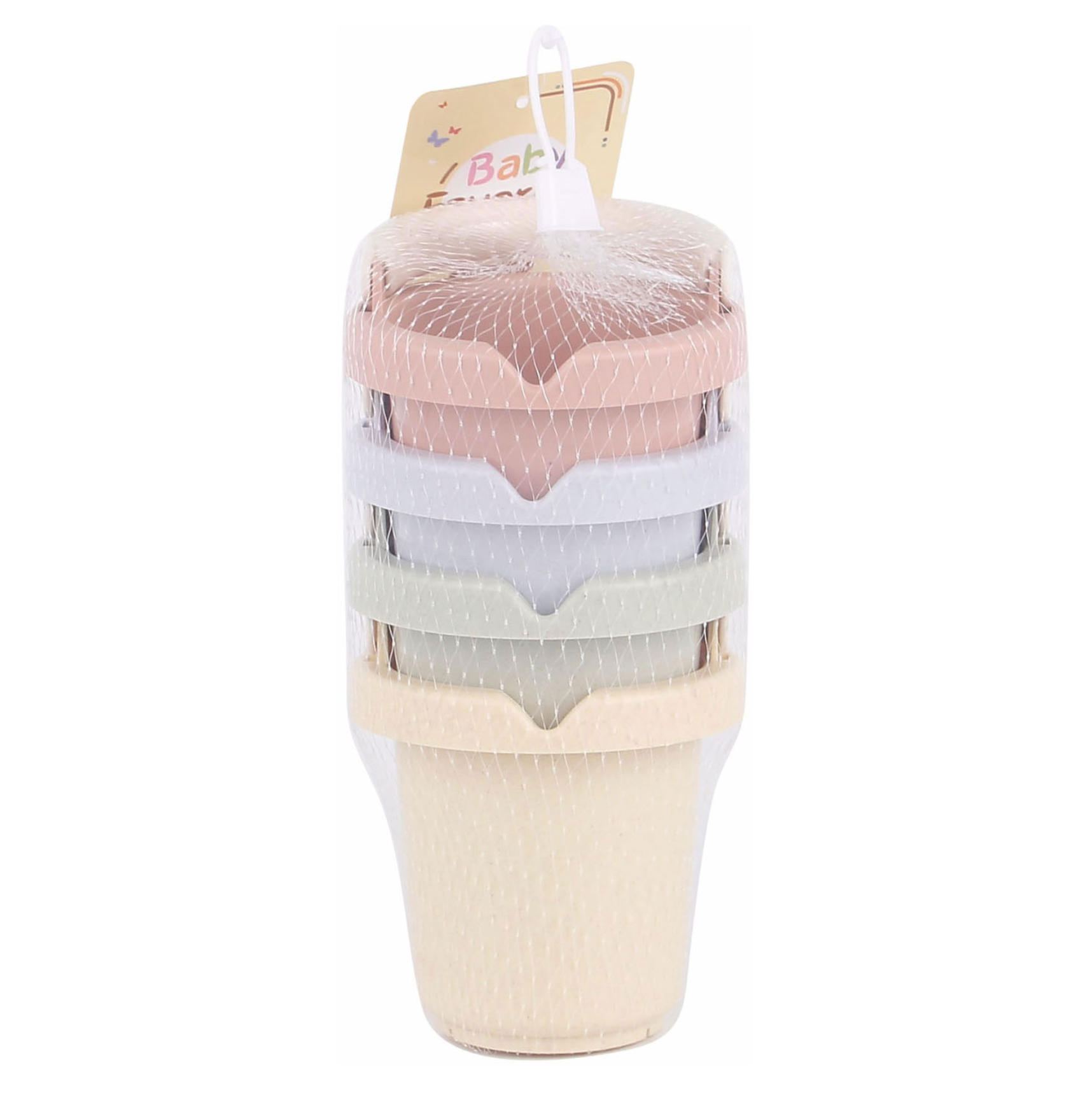 Kleine emmertjes met hengsels set 4 stuks pastel