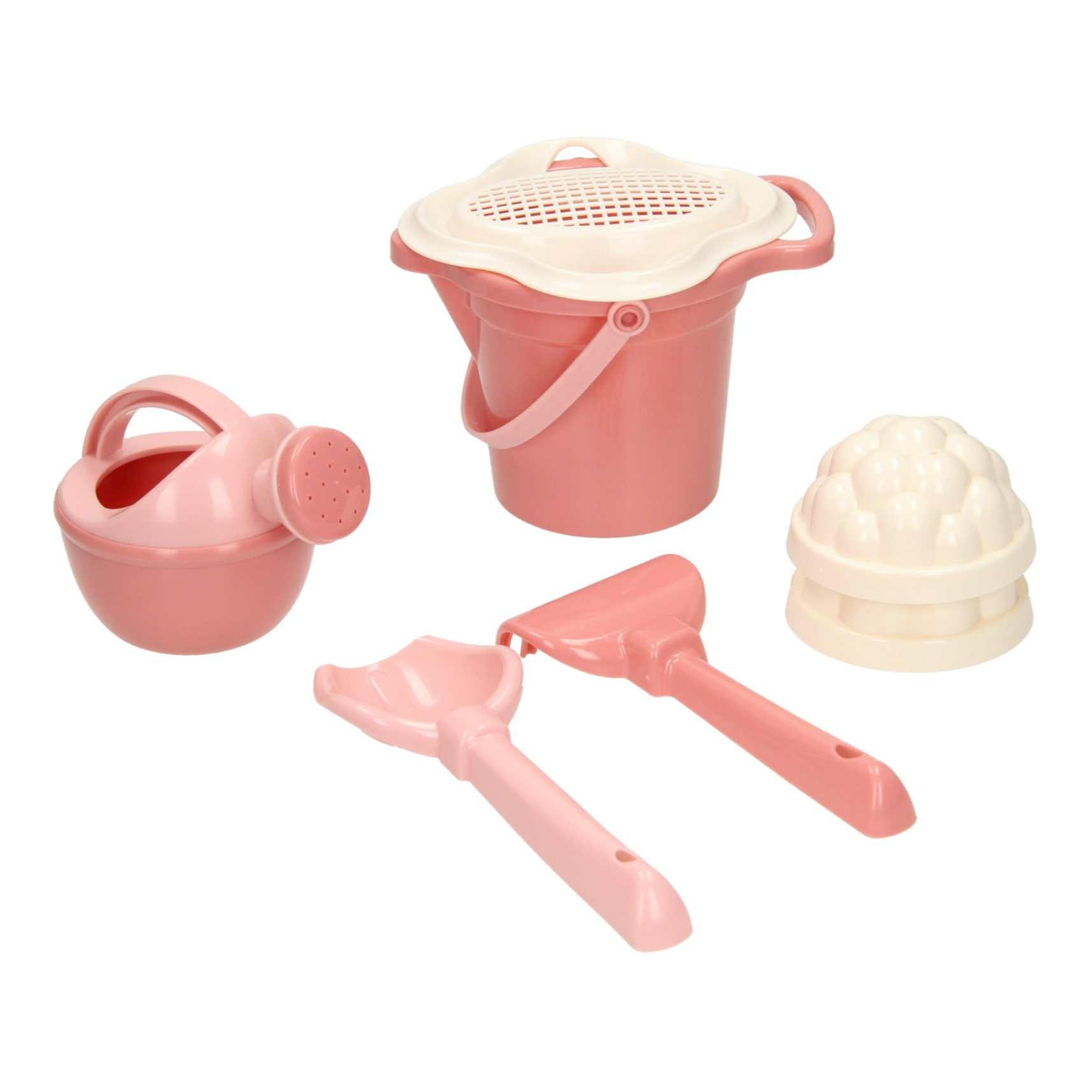 7-delig strandspeelset met emmer roze