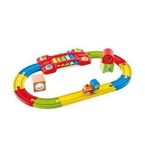 Kleurrijk treinset met xylofoon - BAS & BLIKSEM