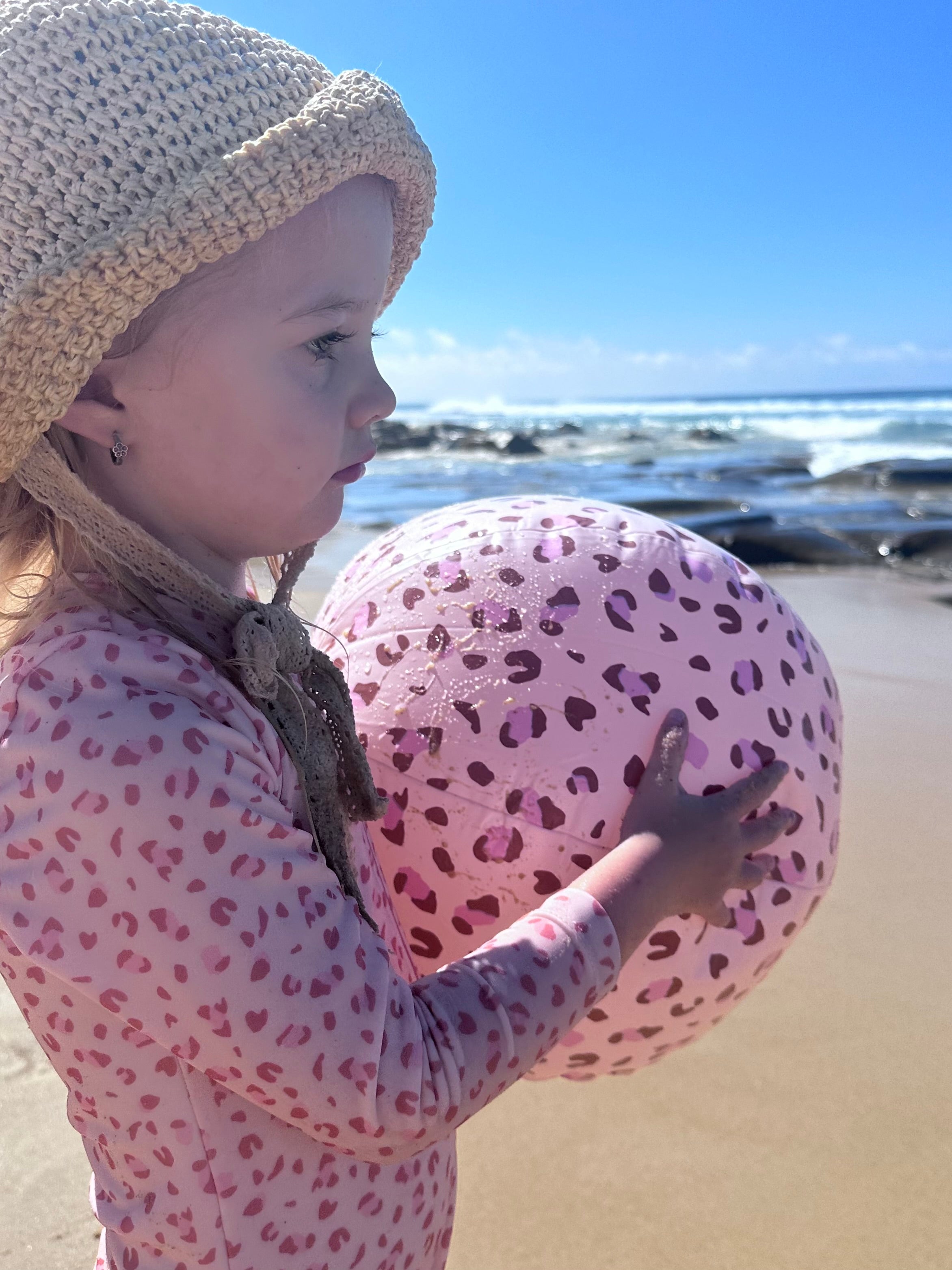 Strandbal Old Pink Panterprint