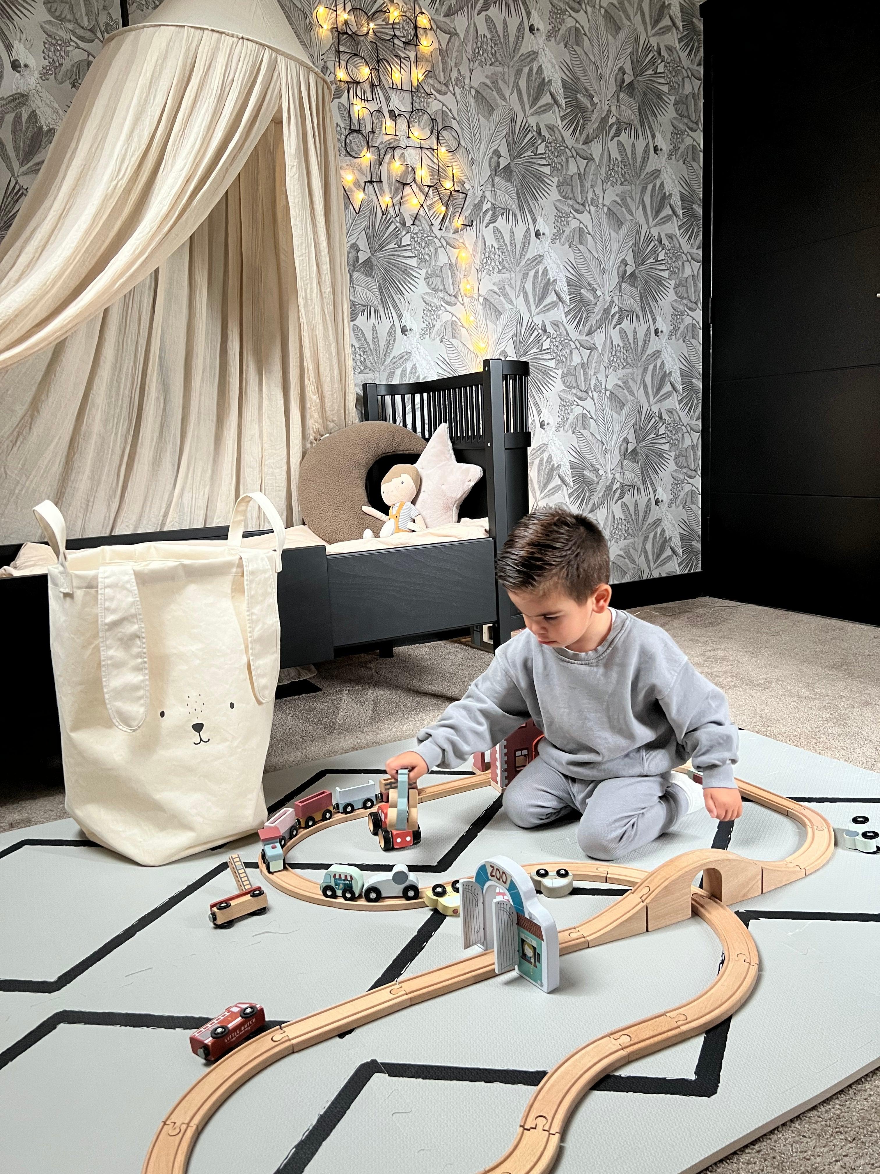 Eeveve speelmat - type beni - kleur wolken grijs - BAS & BLIKSEM