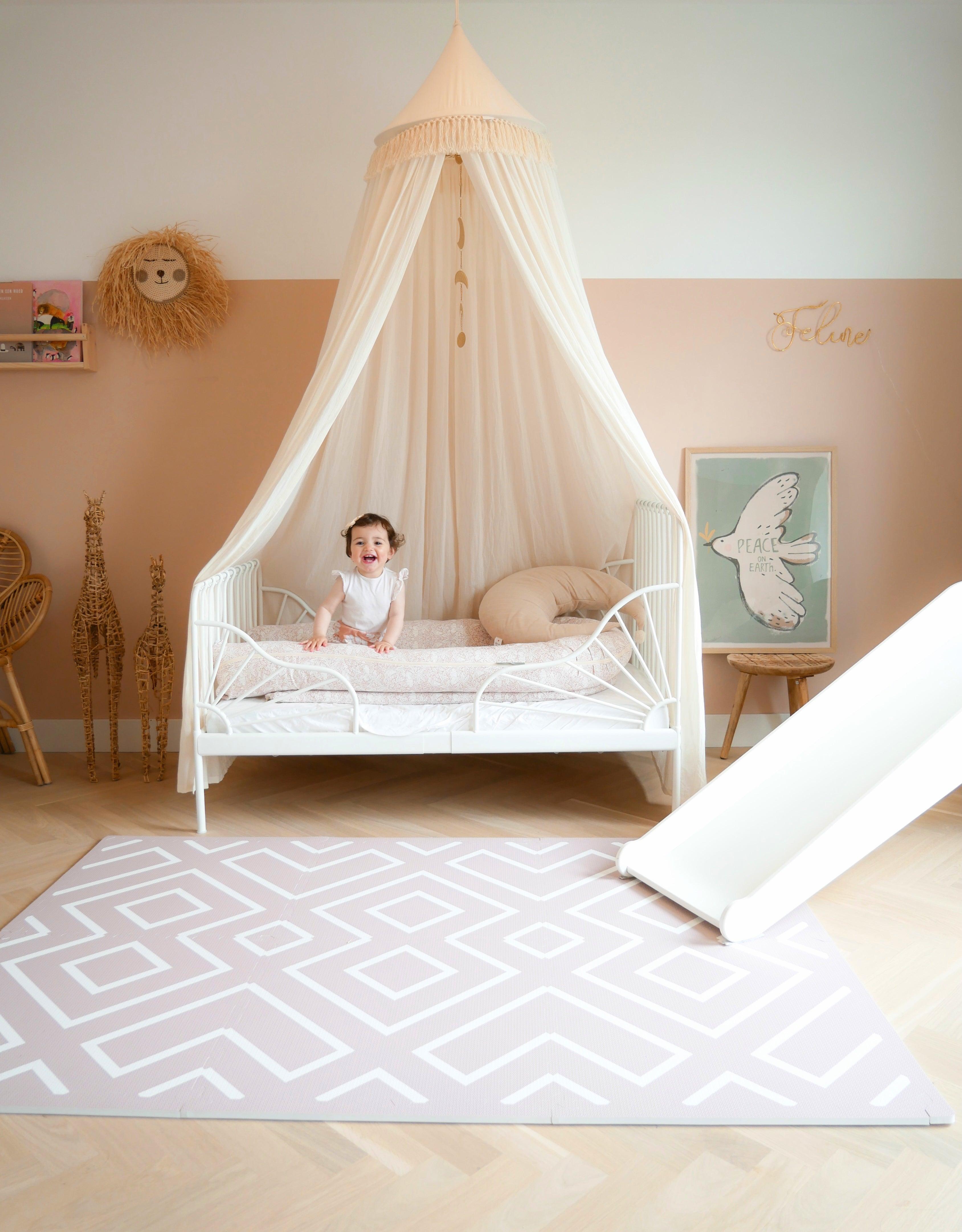 Eeveve speelmat - type modern blocks - kleur oud roze - BAS & BLIKSEM