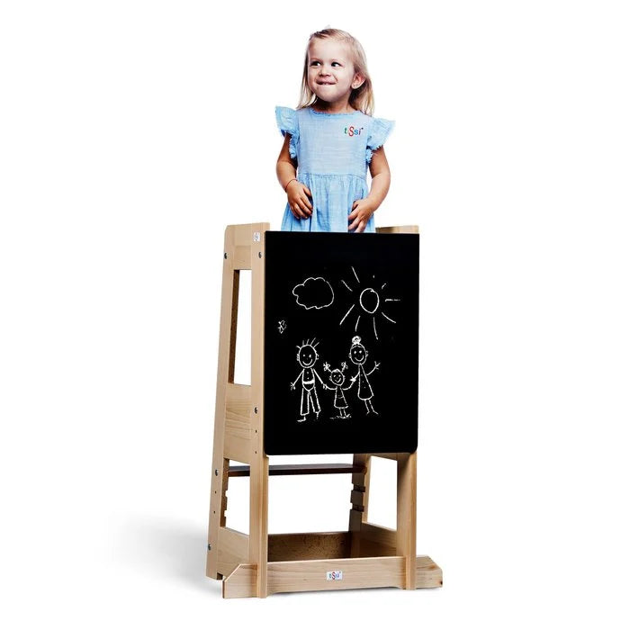 tiSsi® zwart beuken krijtbord voor leertoren