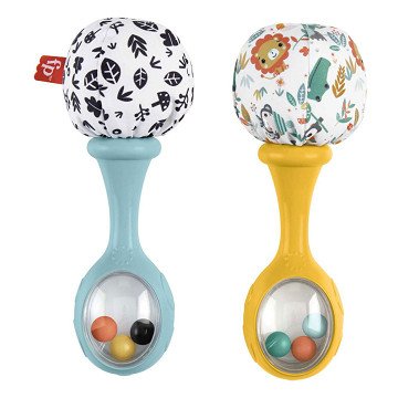 Fisher Price schud en rammel gekleurde sambaballen
