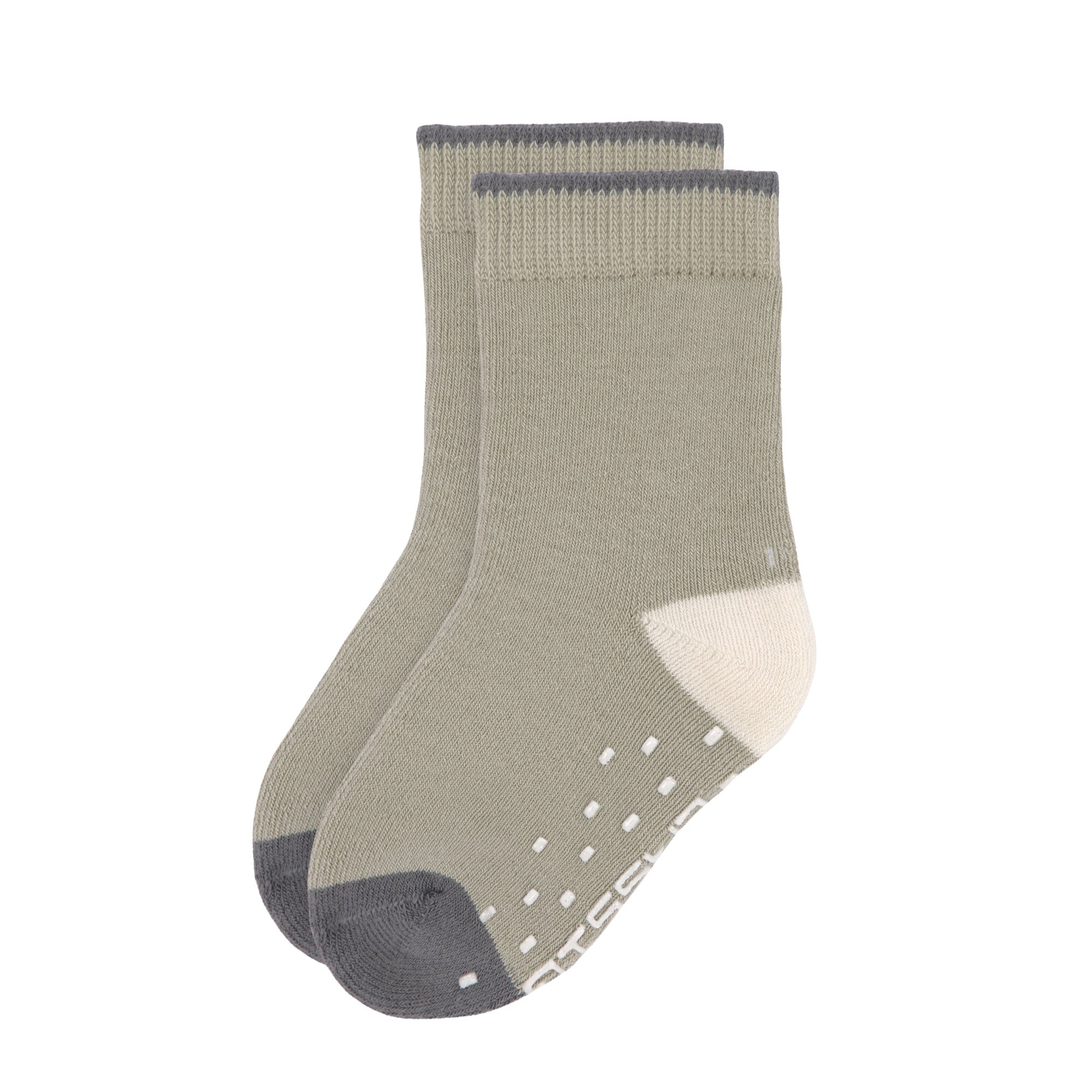 Antislip sokken antraciet/olijf