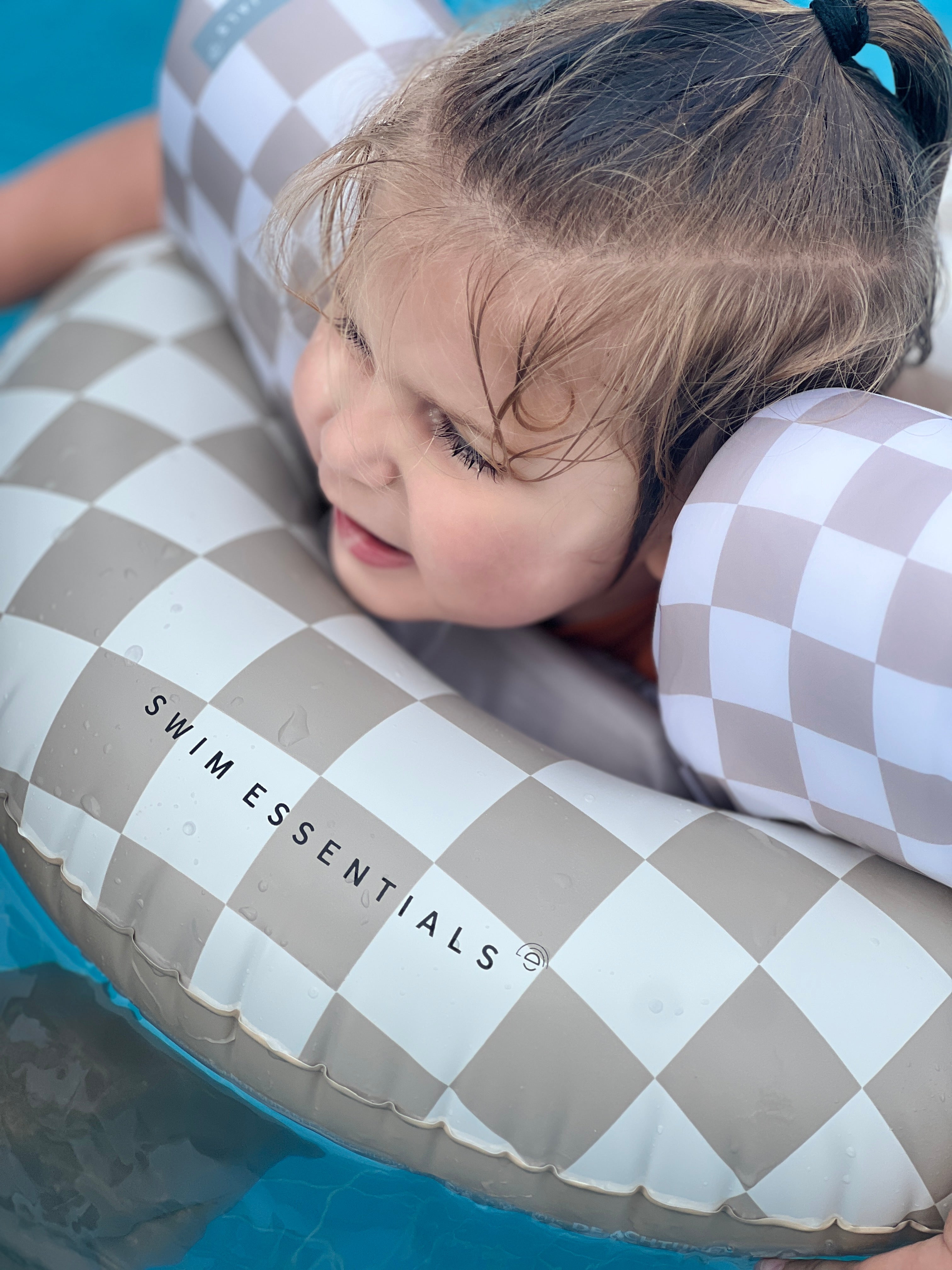 Zwemband checkmate beige Ø55 CM