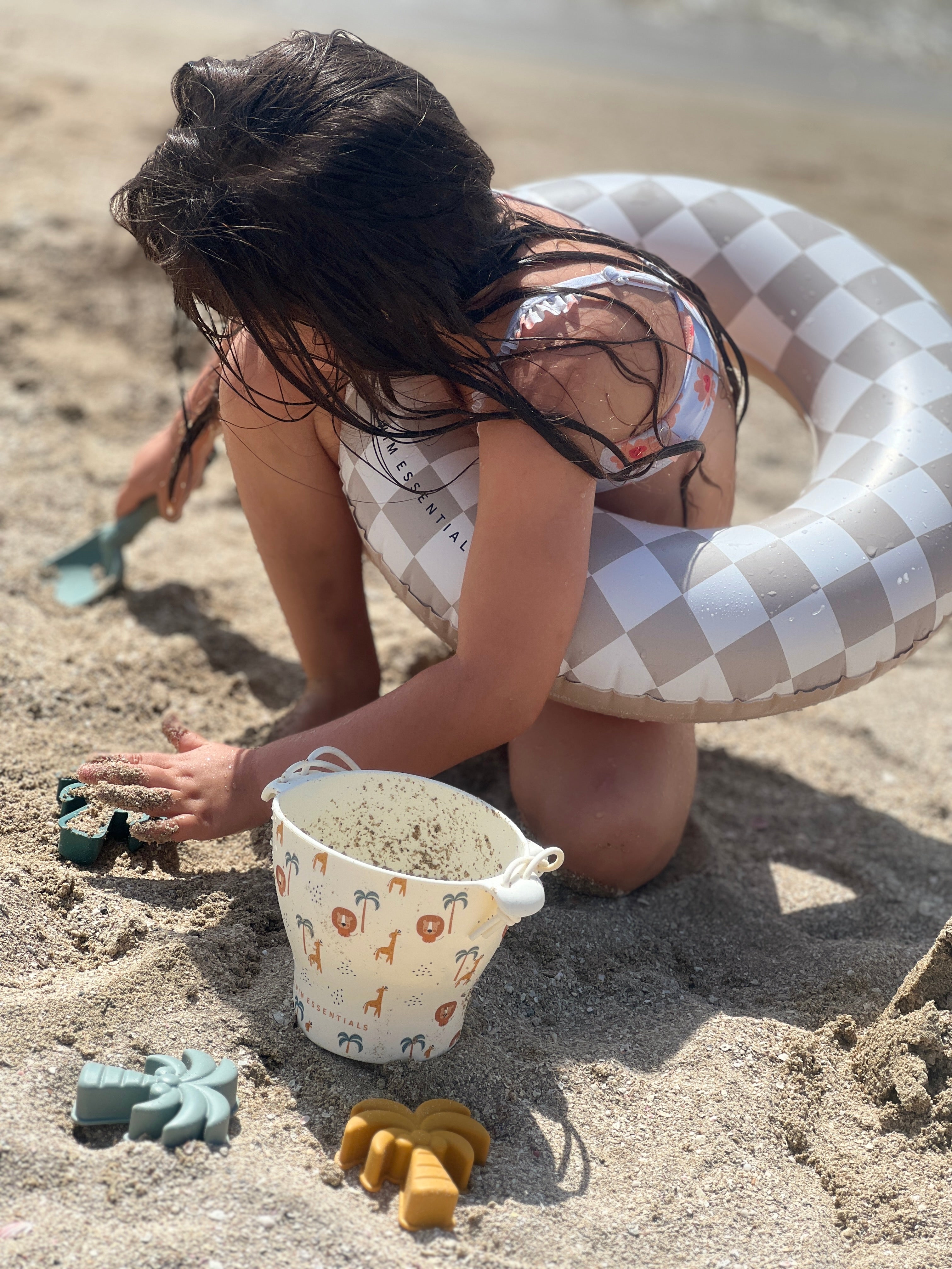 Zwemband checkmate beige Ø55 CM