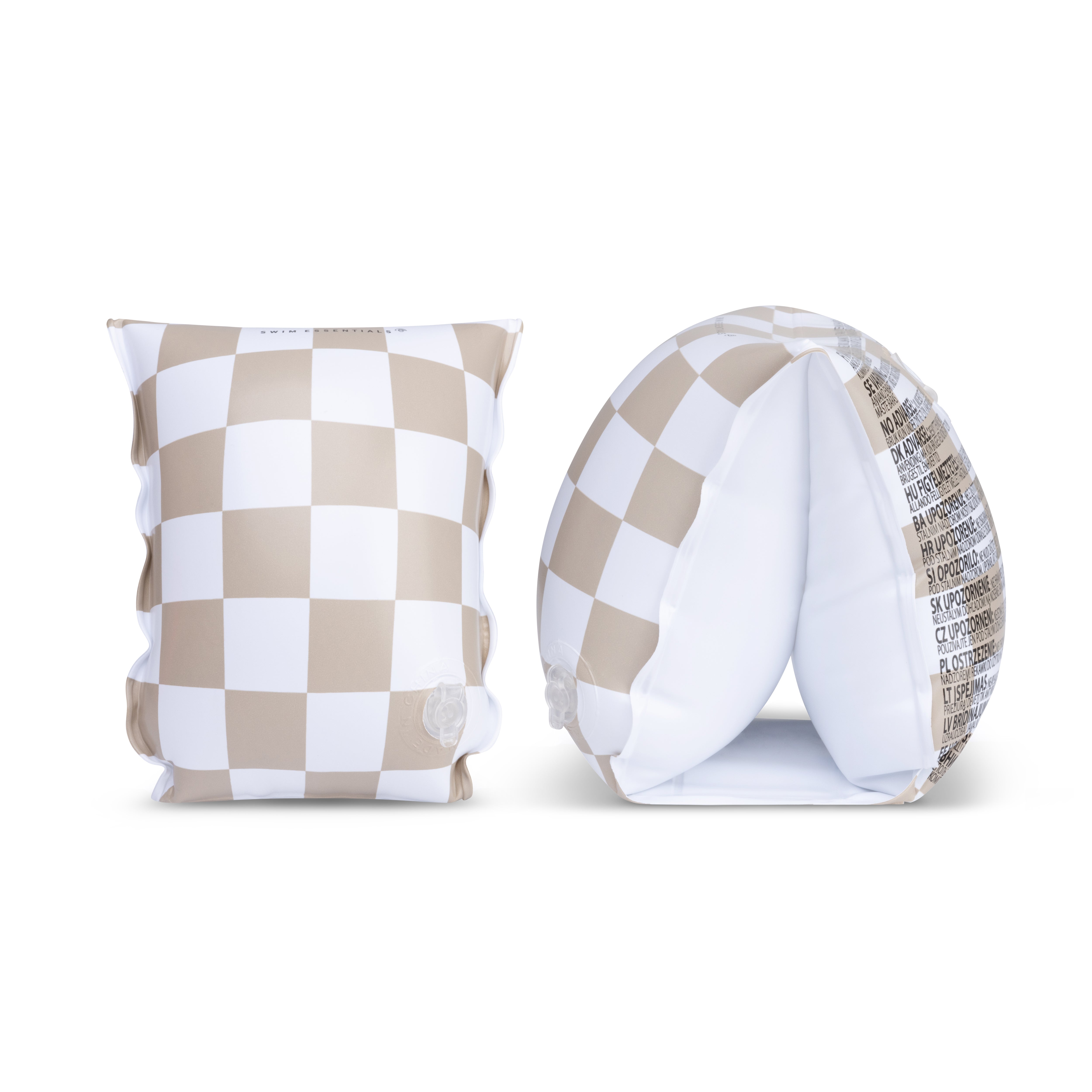 Zwembandjes checkmate beige 2-6 jaar