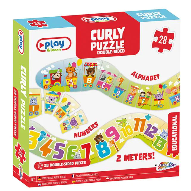 Dubbelzijdige alfabet-cijfer puzzel