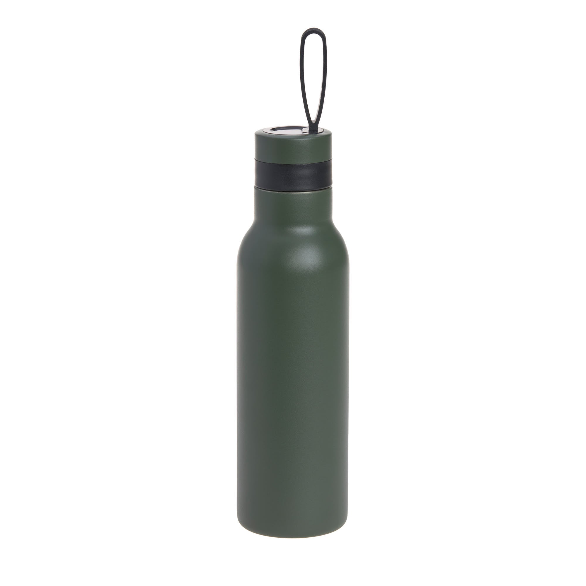 Drinkfles dubbelwandig RVS - olijf groen