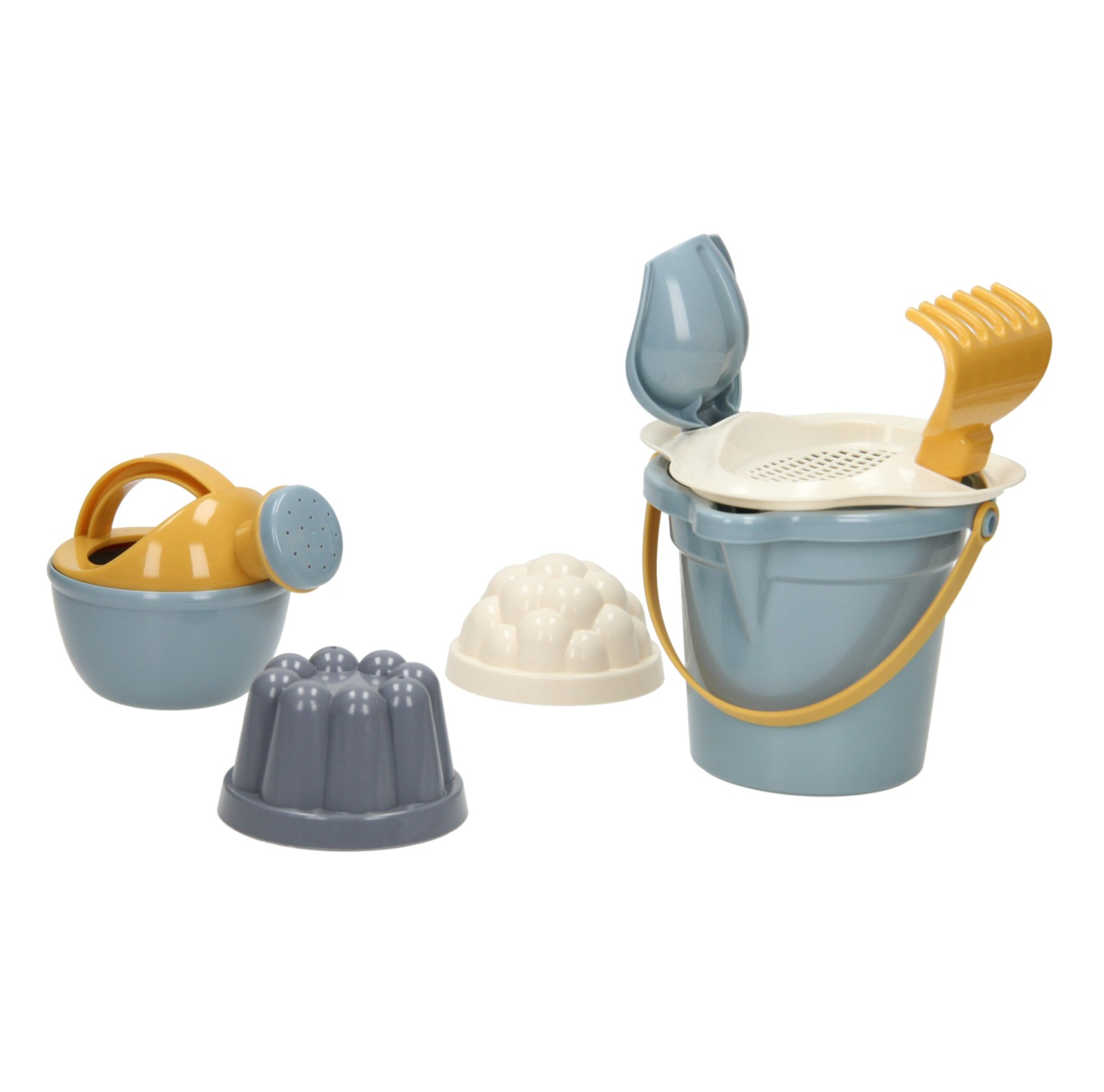 7-delig strandspeelset met emmer blauw