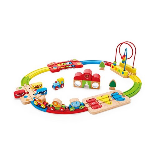 Regenboogtreinset met muziek