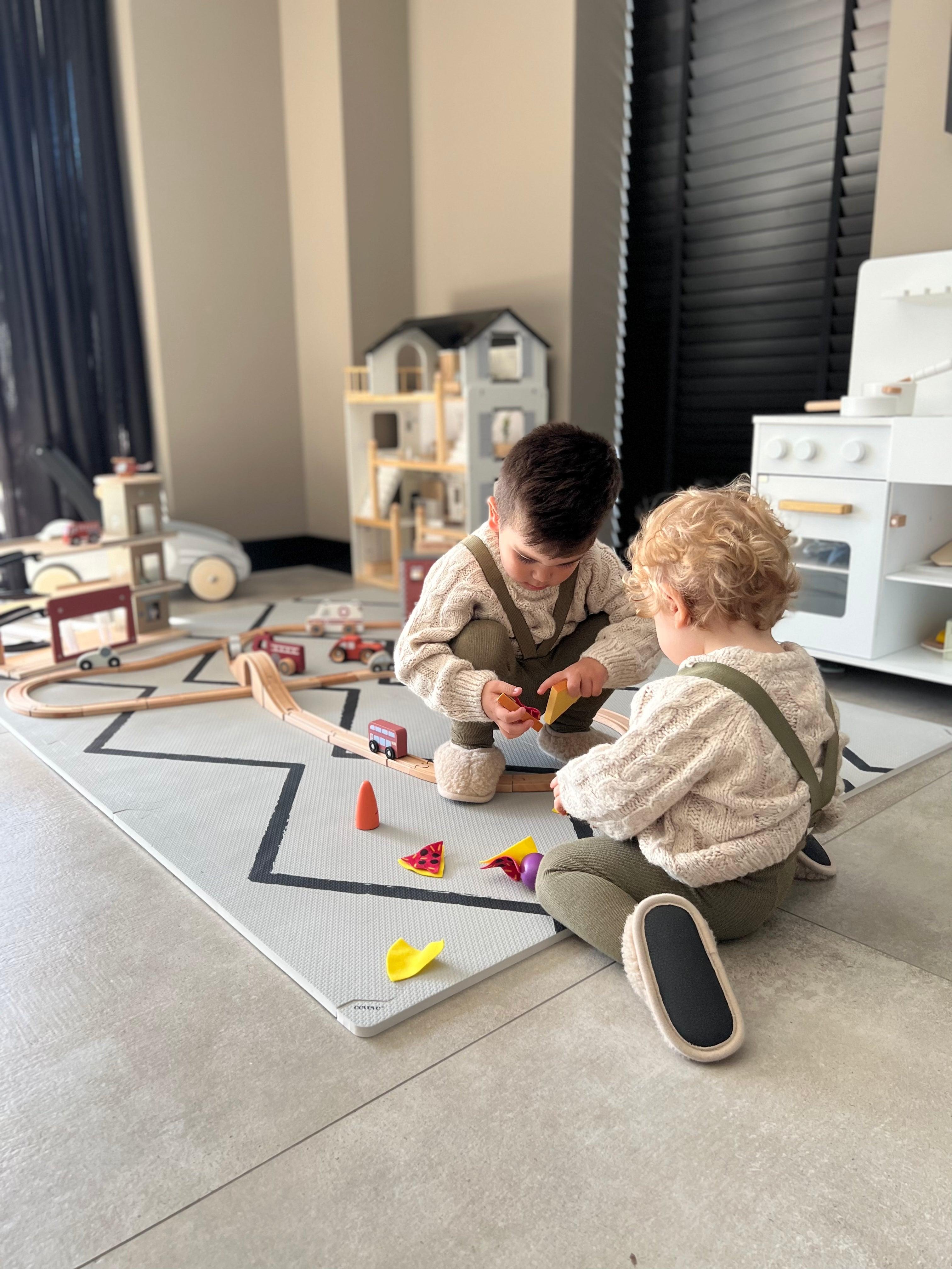 Eeveve speelmat - type beni - kleur wolken grijs - BAS & BLIKSEM